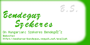 bendeguz szekeres business card